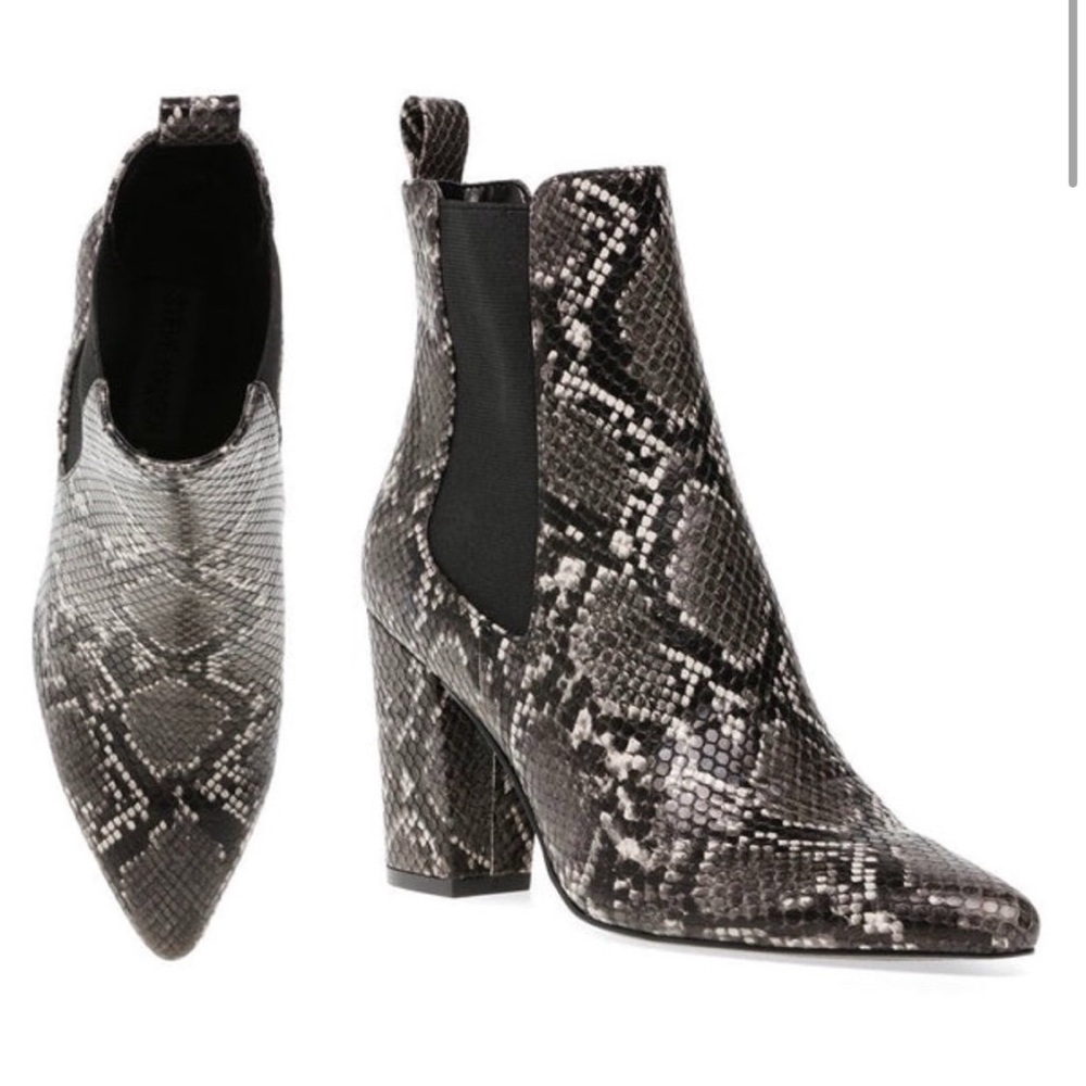 Steve Madden Snake Skin Heel Boots Size 10